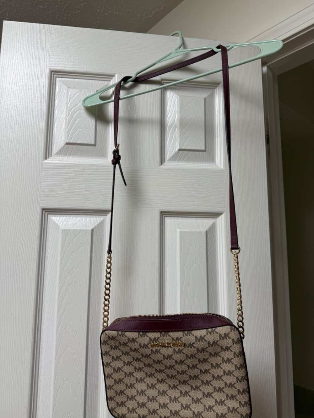Michael Kors Crossbody with Maroon Accents - Picture 2 of 3